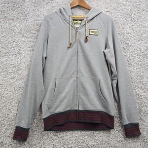 Howler‎ Brothers Sweater Mens Small Gray Hooded Full Zip Long Sleeve Outdoors